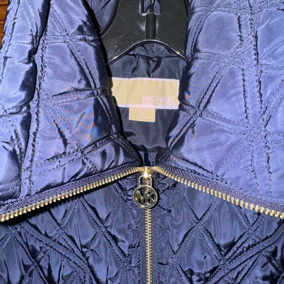 {michael kors} Navy Quilted Jacket with gold Accents - Picture 2 of 7